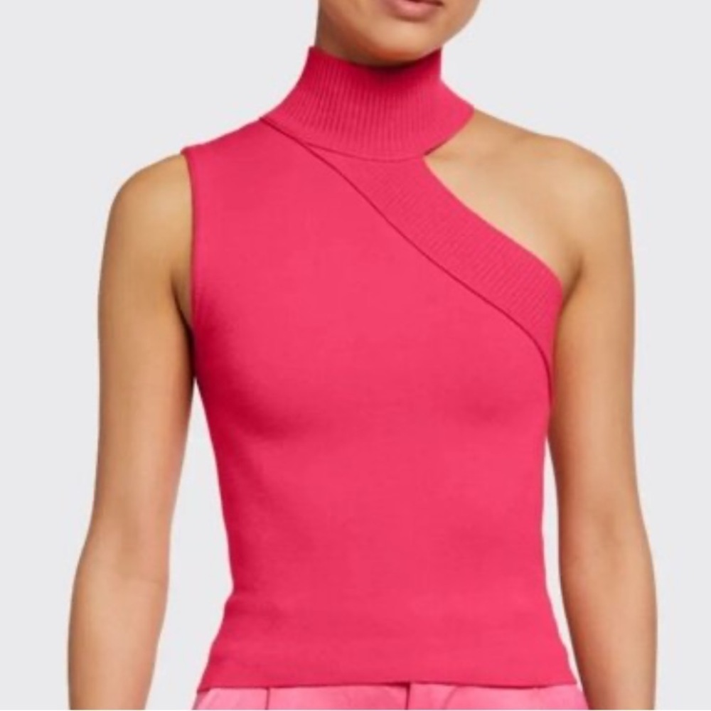 Alice + Olivia Wild Pink “Kiki Cut-Out Tank” Top Medium Excellent Condition! - Picture 5 of 11